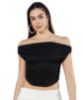 Picture of iStyle Can Women's Solid Asymmetric Draped Stretchable Crop Top