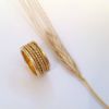 Picture of Wide 18k Gold Wheat Ring – Handmade Braid Band