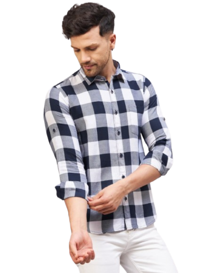 Picture of Casual Checkered Shirt Man