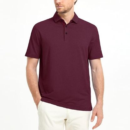 Picture of M MAELREG Golf T-Shirt for Men Dry Fit T-Short Sleeve Performance Moisture Wicking Heather Jacquard Active Mens Polo T-Shirt