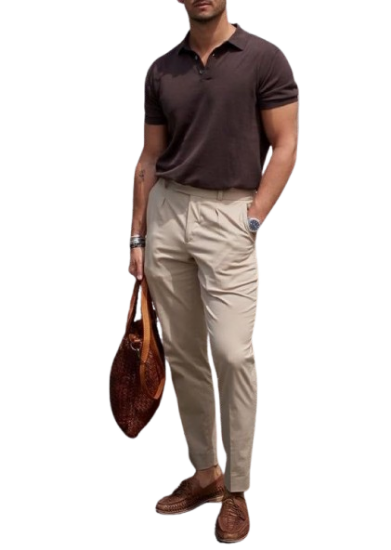 Picture of Men's Ivory Formal Trousers