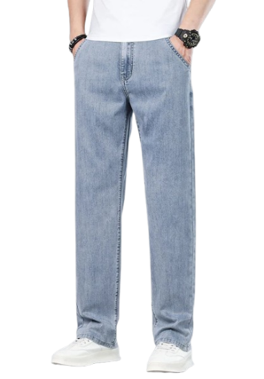 Picture of Men’s High-Waist Lyocell Jeans – Summer Thin & Business Casual