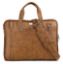 Picture of K London 14-Inch Slim Vegan Leather Laptop Bag – Expandable Unisex Office & Travel Messenger (Tan)