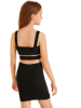 Picture of Girls' Black Sleeveless Crop Top and Skirt Set