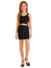 Picture of Girls' Black Sleeveless Crop Top and Skirt Set