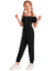 Picture of Girls' Off-Shoulder Half-Zip Utility Jumpsuit with Flap Pockets