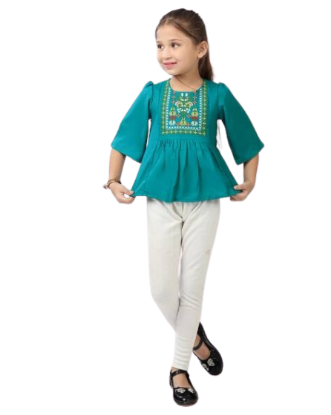 Picture of Girls' Embroidered Regular Fit Top