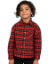 Picture of Boys' Casual Red Checks Cotton Shirt