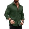 Picture of Men’s Dark Green Hawaiian Button-Up Shirt