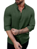 Picture of Men’s Dark Green Hawaiian Button-Up Shirt