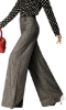 Picture of Bollrllr Women's Striped Wool Wide-Leg Pants – High Waist, Warm & Thickened
