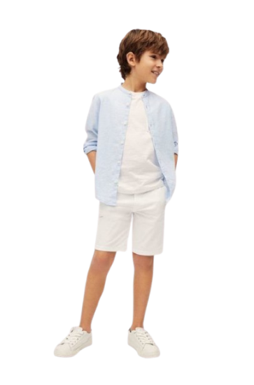 Picture of Mango Kids Calatea Linen Shirt & Shorts Set